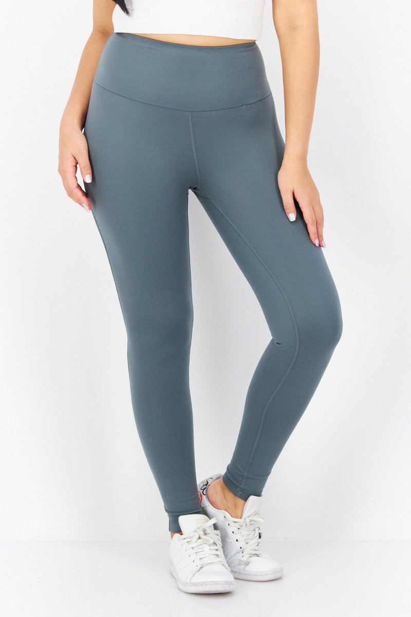 Adidas Women Tight Fit Training Leggings, Pale Green - Image 1