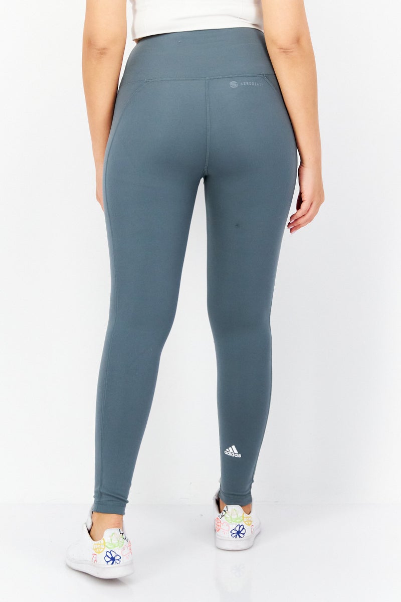Adidas Women Tight Fit Training Leggings, Pale Green - Image 3