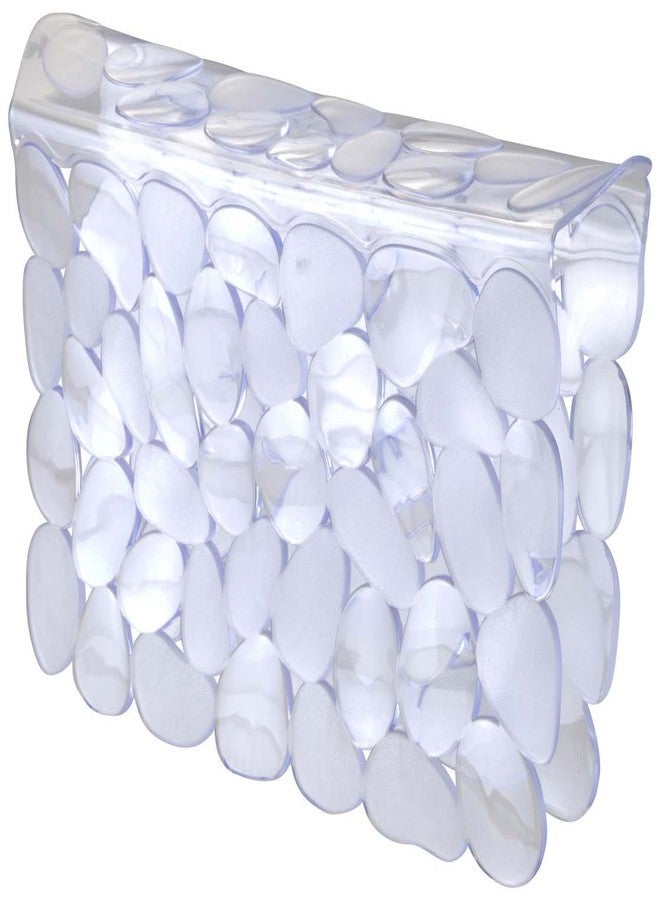 InterDesign iDesign Pebblz Vinyl Sink Saddle, Glassware Protector for Kitchen, Bathroom Pots, Pans, Dishes, 11.5" x 10" - Clear - Image 1