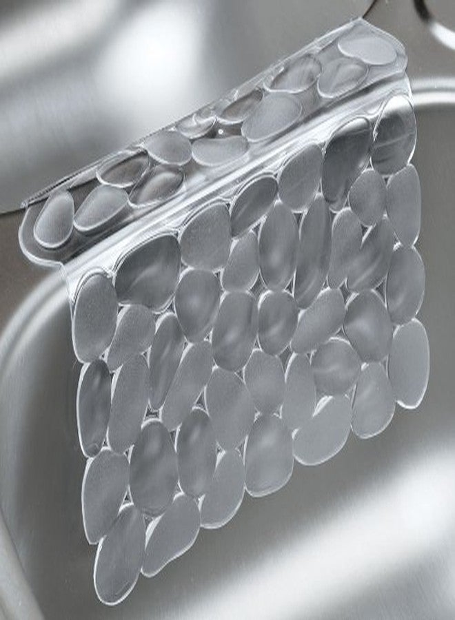 InterDesign iDesign Pebblz Vinyl Sink Saddle, Glassware Protector for Kitchen, Bathroom Pots, Pans, Dishes, 11.5" x 10" - Clear - Image 2