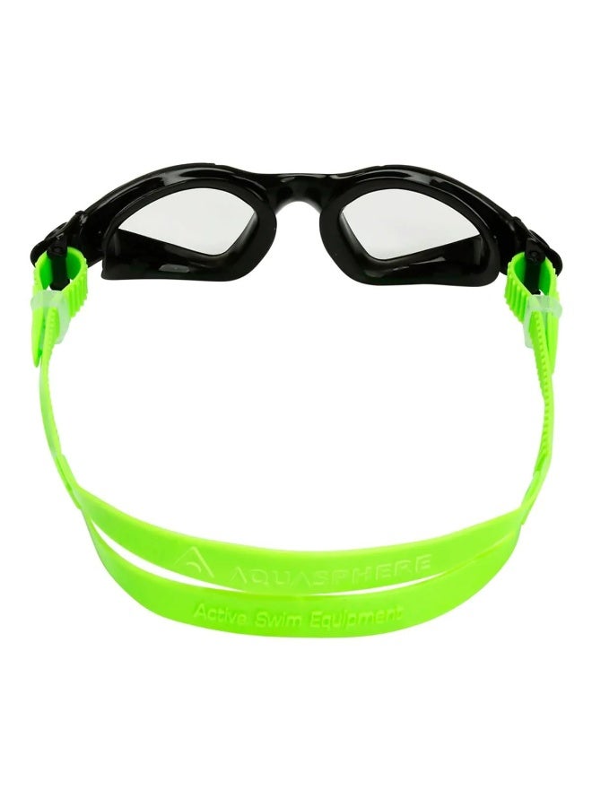 AQUASPHERE Kayenne Junior Swimming Goggles Black Lime Clear Lens - Image 3
