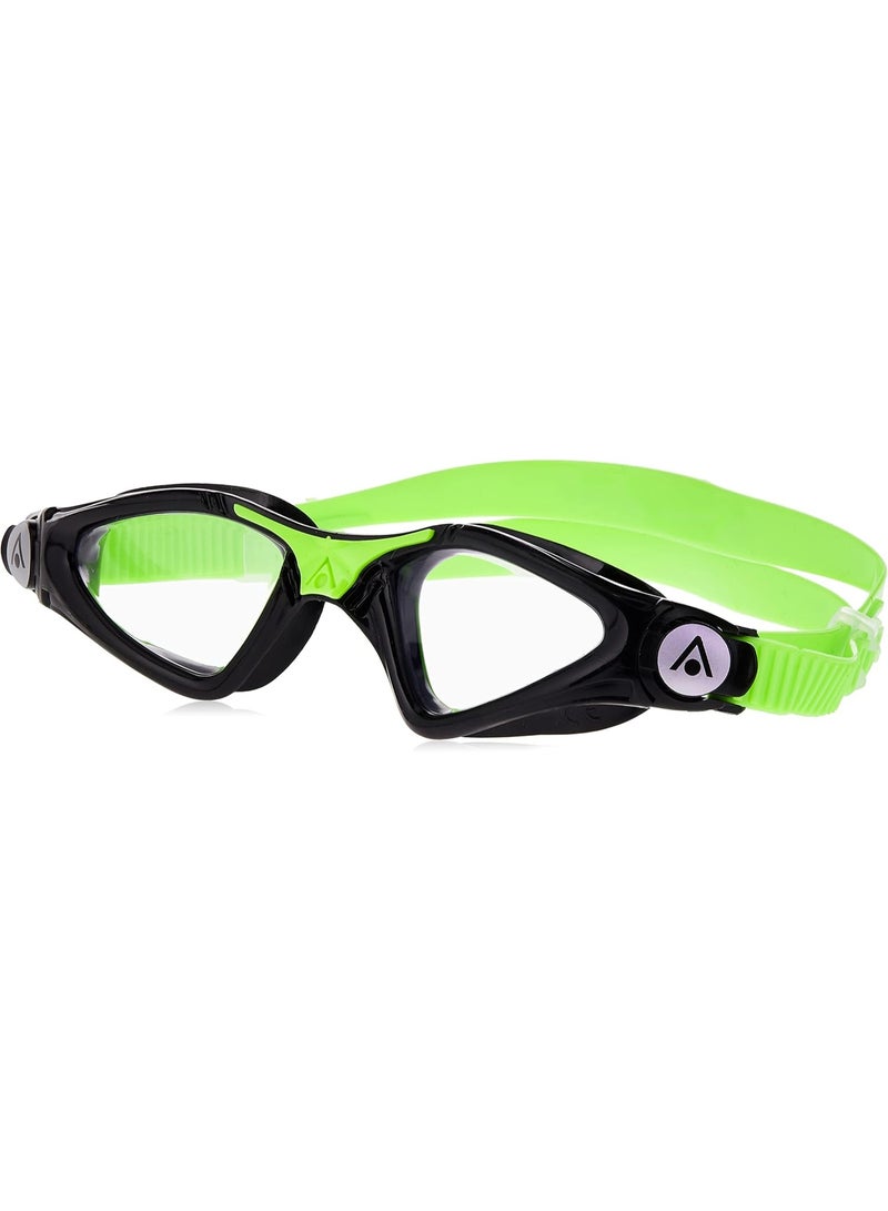 AQUASPHERE Kayenne Junior Swimming Goggles Black Lime Clear Lens - Image 1