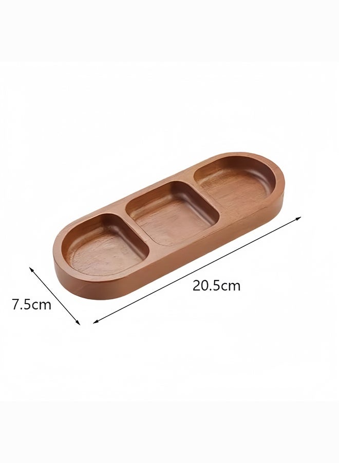 BELANO Retro Wooden 3-Grid Decorative Tray - Image 2
