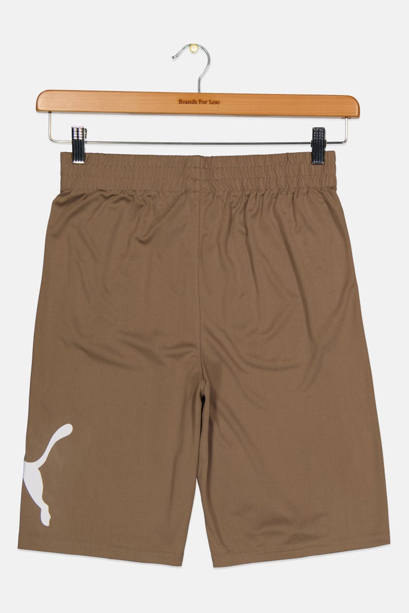 PUMA Kids Boy Sportwear Fit Training Shorts, Taupe - Image 3