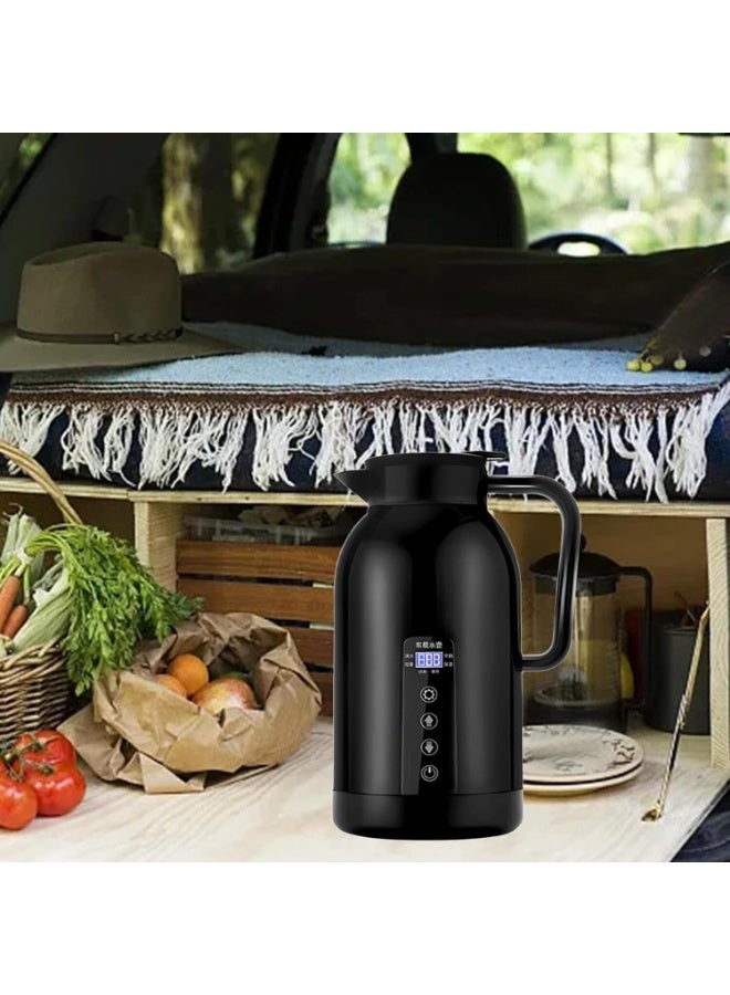 BlueFire Car Electric Kettle 1.3L – 12V & 24V Portable Stainless Steel Travel Kettle with LCD Temperature Display, Quick Heating for Tea, Coffee, Milk, Camping, Road Trips, Trucks & Cars - Image 5