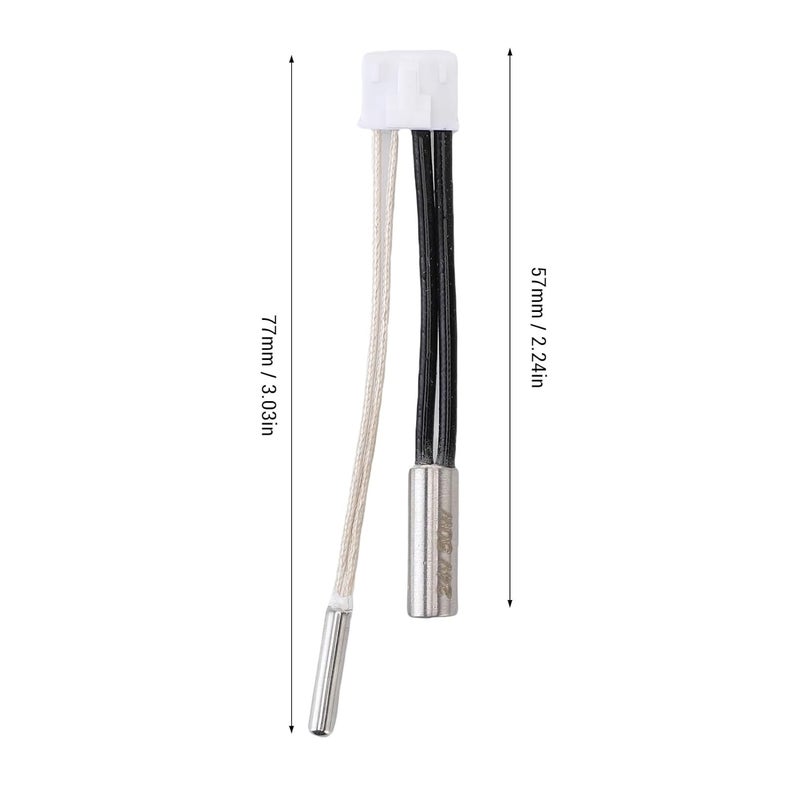 WALFRONT 2Pcs Thermistor Kit Fit Replacement for Kobra S1 3D Printer 200K 50W Heater Hotend Extruder Direct - Image 2
