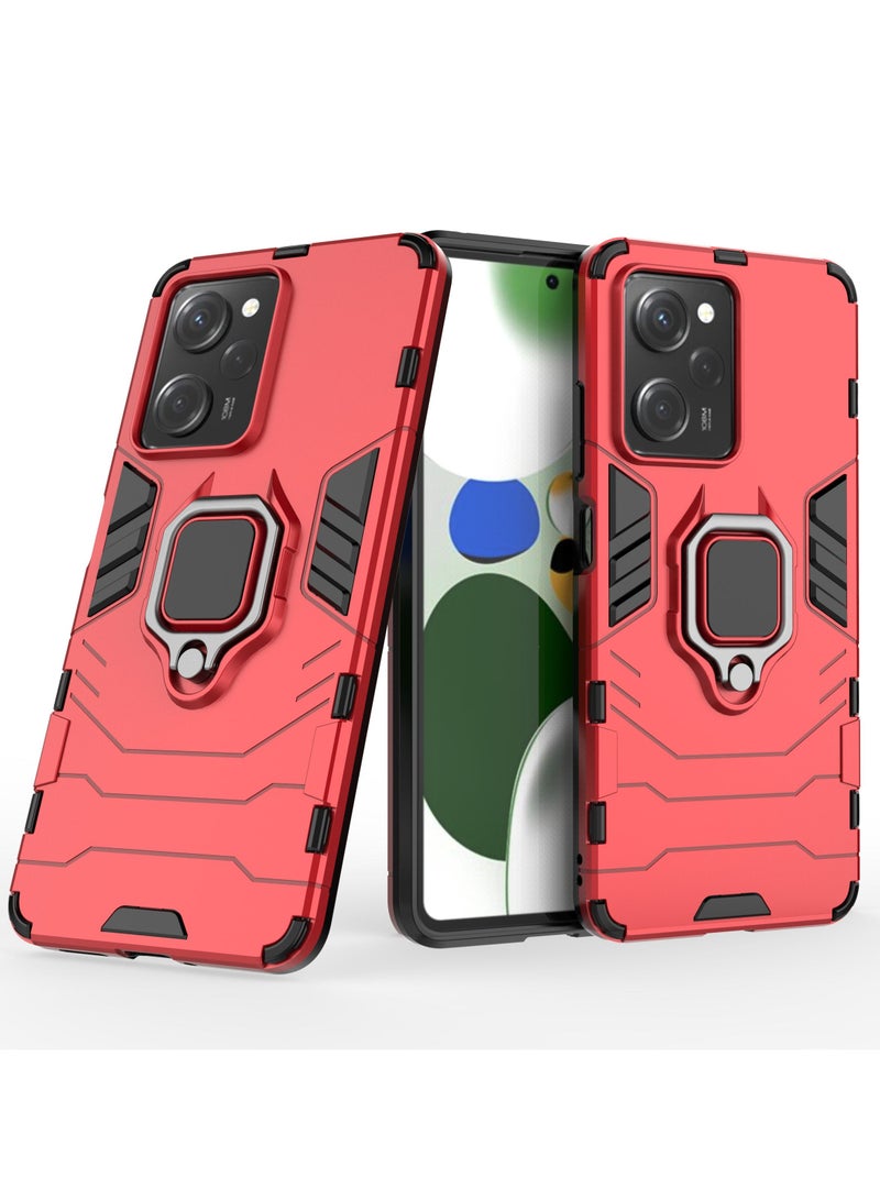 GOLDEN MASK Compatible With Xiaomi Redmi Note 12 Pro Black Panther Back Cover (Red) - Image 1