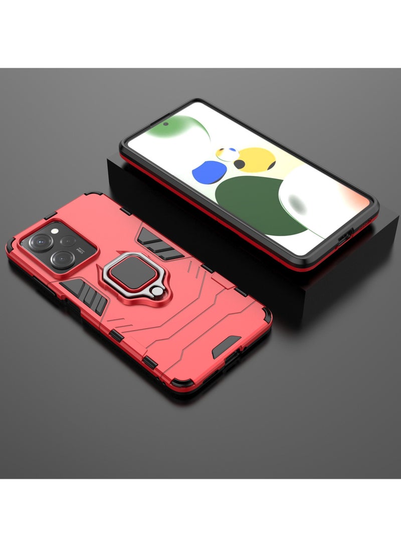 GOLDEN MASK Compatible With Xiaomi Redmi Note 12 Pro Black Panther Back Cover (Red) - Image 4