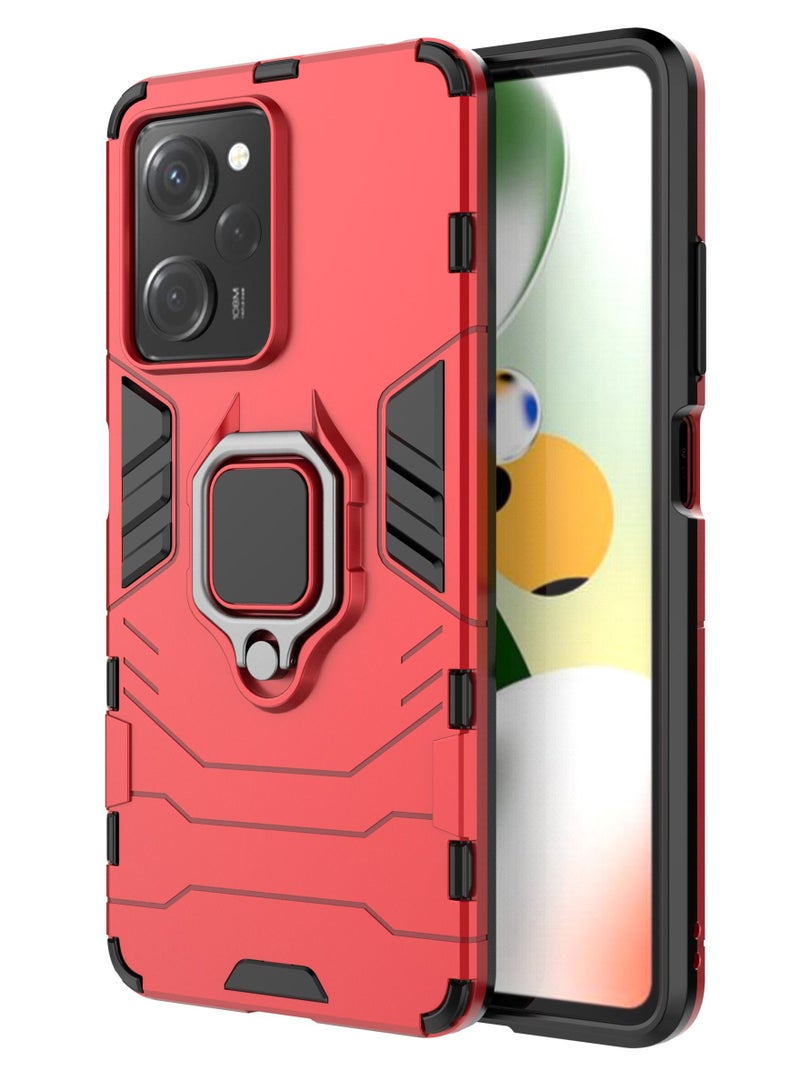 GOLDEN MASK Compatible With Xiaomi Redmi Note 12 Pro Black Panther Back Cover (Red) - Image 2