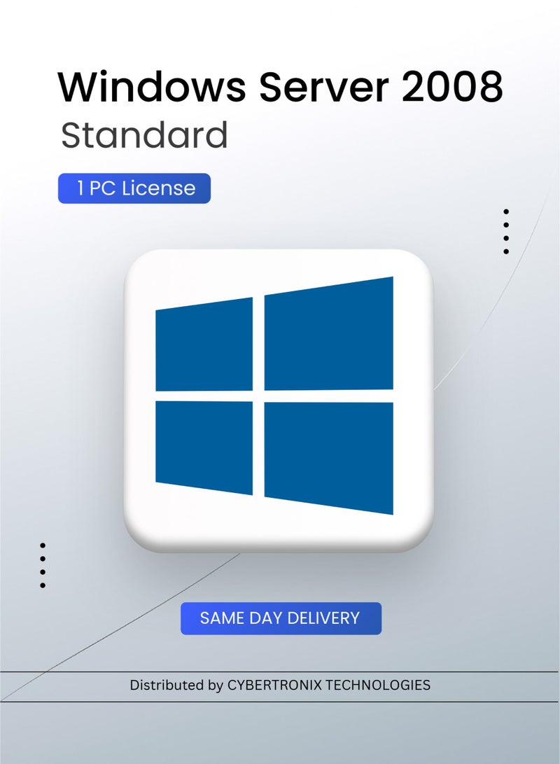 Windows Microsoft Windows Server 2008 Standard | 1 PC License | Digital License | SAME DAY DELIVERY