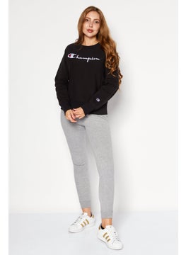 Champion Women Sportswear Fit Brand Logo Training Sweatshirts, Black  - Image 4