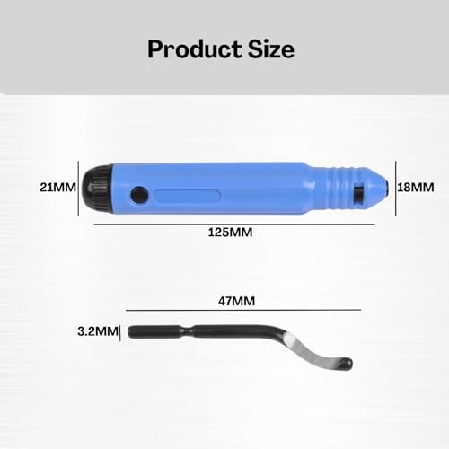 Flavizo Deburring Tool Kit, NB Handle with 10 Extra Blades, Hand Rotary Cutter for Plastic, Wood, Resin and Other Soft Materials – 11 Piece Set for DIY and Craft Projects - Image 2