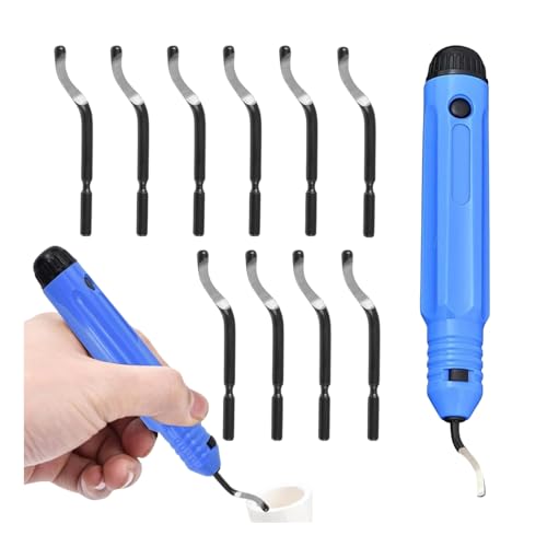 Flavizo Deburring Tool Kit, NB Handle with 10 Extra Blades, Hand Rotary Cutter for Plastic, Wood, Resin and Other Soft Materials – 11 Piece Set for DIY and Craft Projects - Image 1
