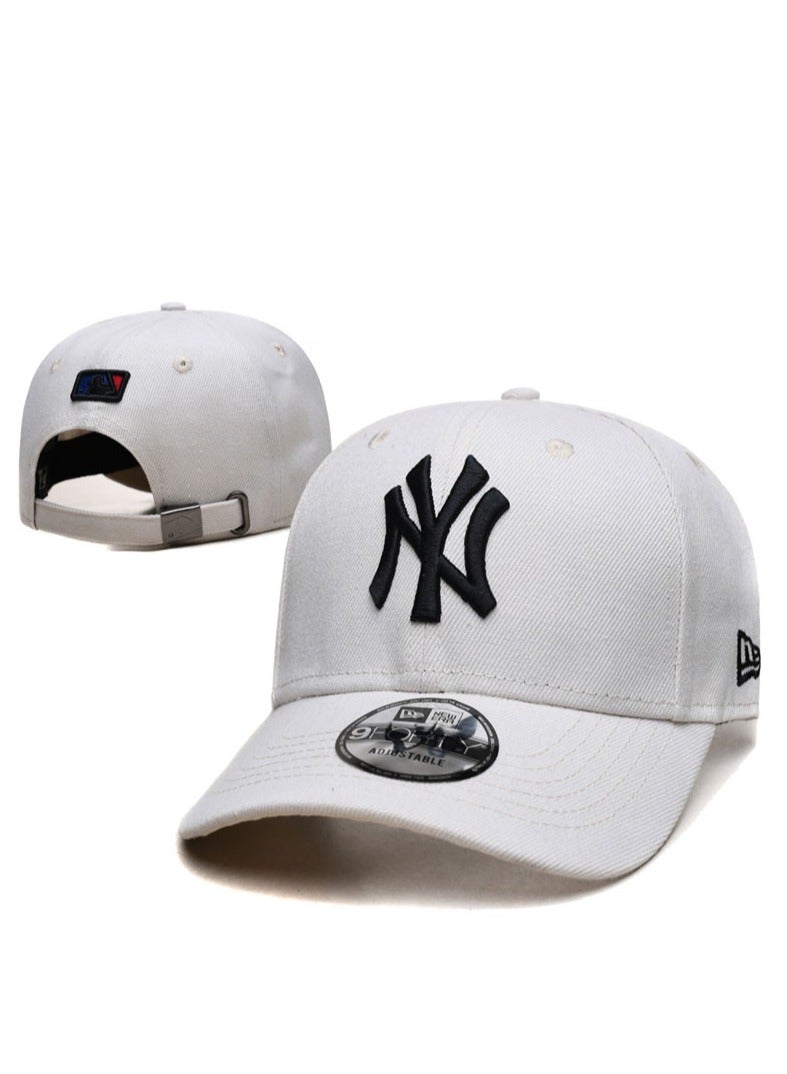 New Era Mlb New York Yankees Sun Hat, Mesh Cap, Outdoor Men'S And Women'S Sports Duckbill Cap White