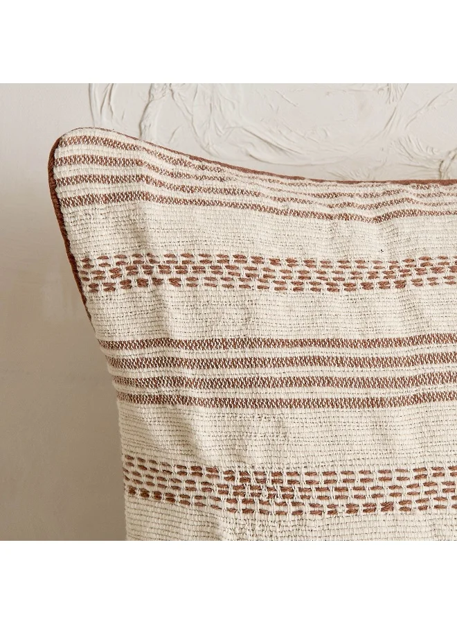 Home Box Arterra Handwoven Striped Filled Cushion - 50x50 cm