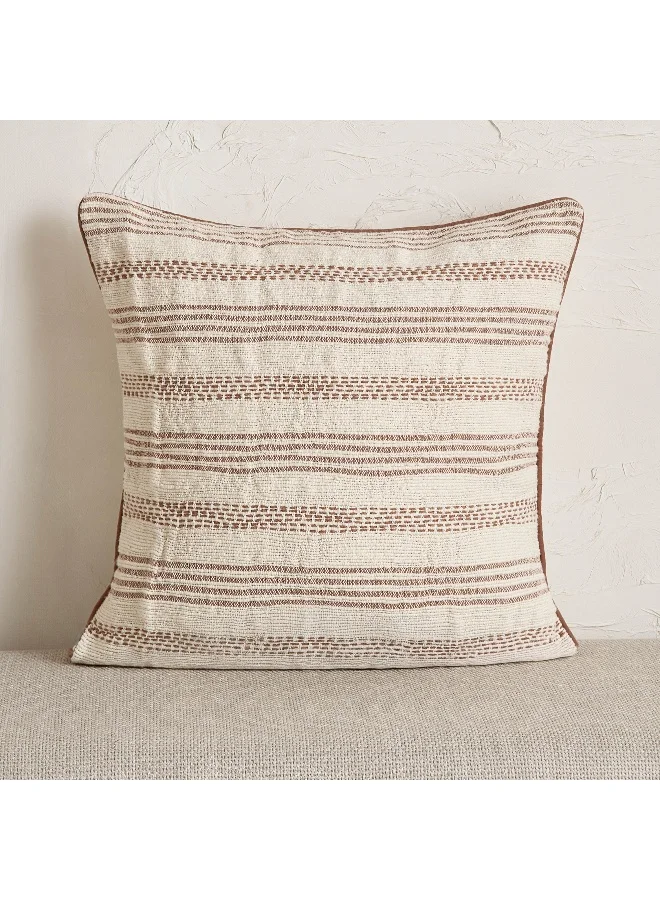 Home Box Arterra Handwoven Striped Filled Cushion - 50x50 cm
