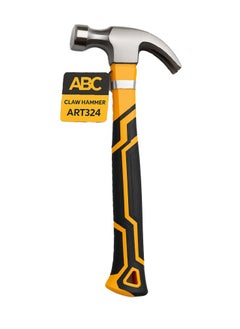 ABC Claw hammer for construction, carpentry and nail pulling, strong and durable head, curved claw tail, comfortable slip-resistant handle, durable anti-rust construction, streamlined design for greater control and perfect work precision, home, professional and general construction uses  - Image 1