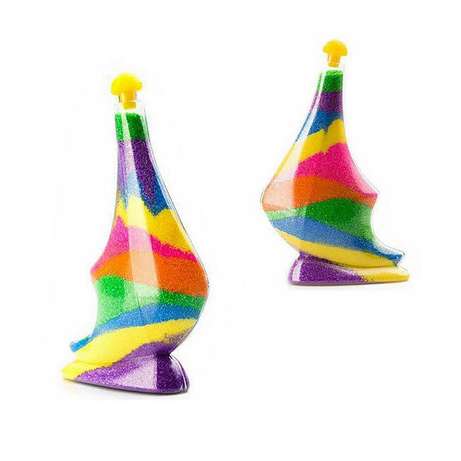 Color Day UKR Sand Art DIY Kit for Kids 5-10 Years, Creative Multicolor Craft Set with 4 Bottles & 6 Sand Colors, Enhances Motor Skills - Image 5