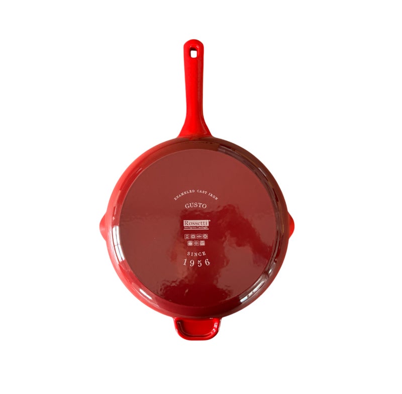 Rossetti Gusto Cast Iron 26cm Cranberry Red Frying Pan Cookware - Image 3