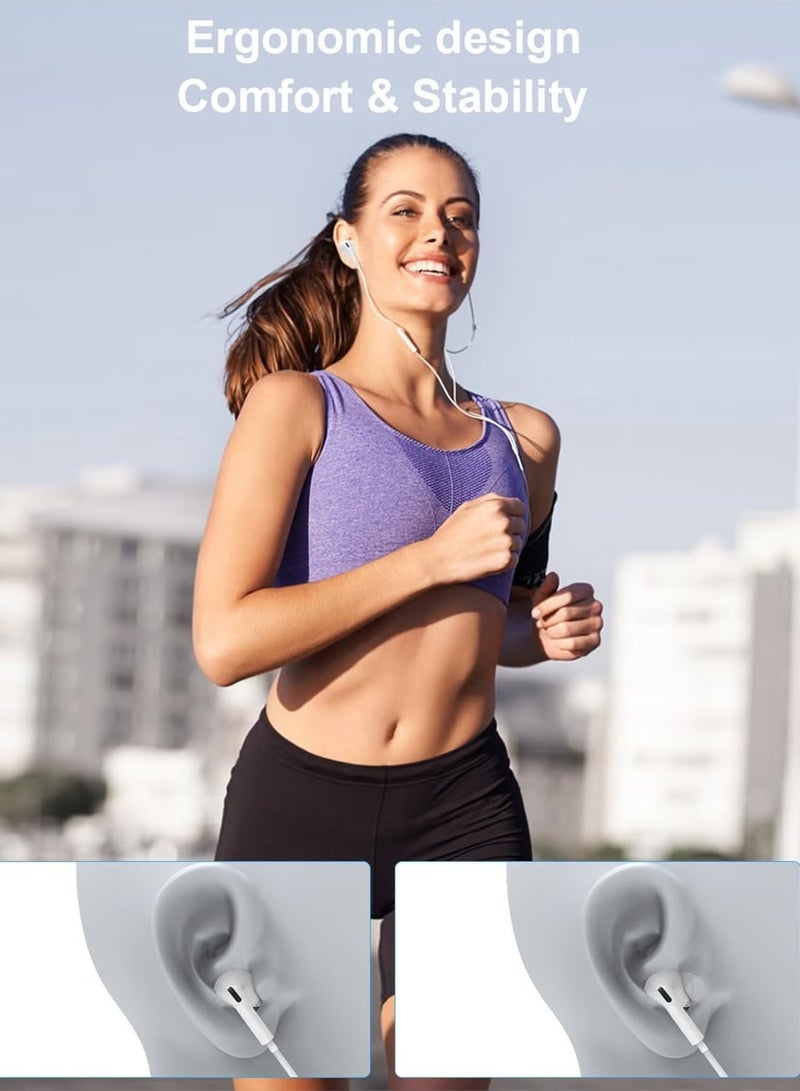 NEW USB-C Wired Earphones with Microphone – Handsfree HiFi Stereo Sound for Android Devices, Wired Headphones - Image 5