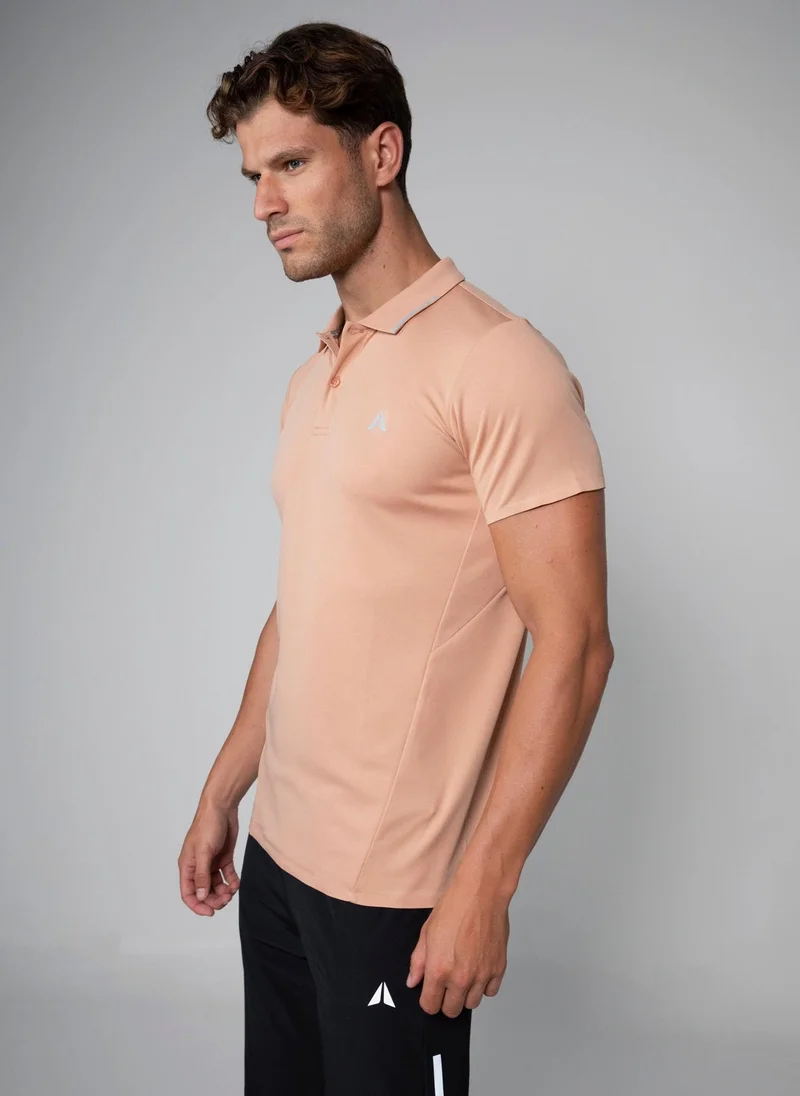 Aora Aora Men's Performance Polo – Moisture-Wicking, Tailored Fit, Sport-Casual Style – Terracotta
