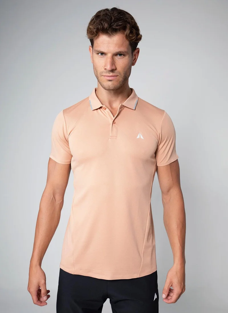 Aora Aora Men's Performance Polo – Moisture-Wicking, Tailored Fit, Sport-Casual Style – Terracotta
