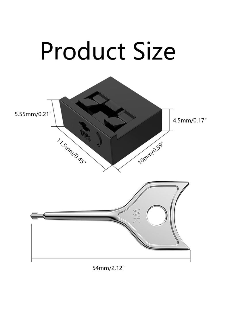 10 Pack USB-A Port Blockers with Key, Locking Dust Caps for Computers, TVs and Routers, Green  - Image 4