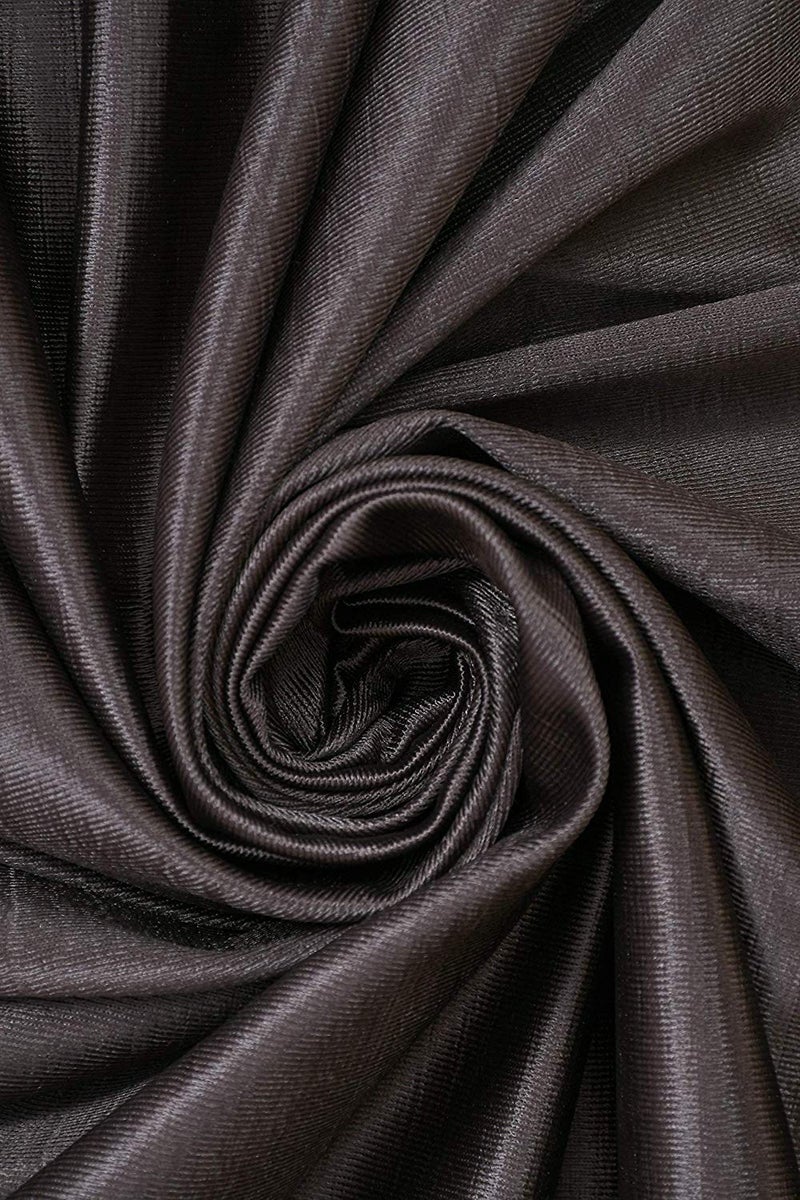 Bruxism Bruxism Polyester Polyester Blend Floral Curtain with 8 Steel Rings 4x7Feet Brown Set of 3 - Image 3