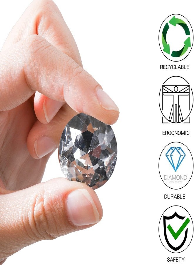 DEAYOU 150 PCS 25MM Rhinestone Crystal Buttons, Clear Upholstery Tufting Button with Metal Loop, Sew Diamond Crystal Buttons, Glass Round Buttons for Sofa, Headboard, DIY Crafts, Bed Furniture Decor - Image 4