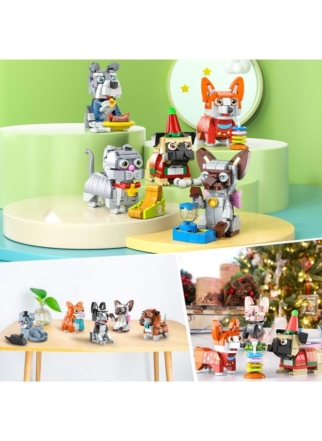 JMBricklayer JMBricklayer Animals Building Set for Kids, 12 Mini Dog&Cat Party Favor Building Blocks, Party Favors Small Toys for Birthday Party, Goodie Bags, Classroom Prizes, Gifts for Boy Girl Aged 8,9,10,11+  - Image 3