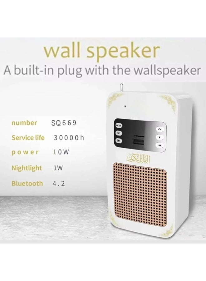 BEYTOR Wall Quran Bluetooth Speaker SQ-669 with LED Light, Wireless Audio, MP3 Support and Remote Control - Image 3