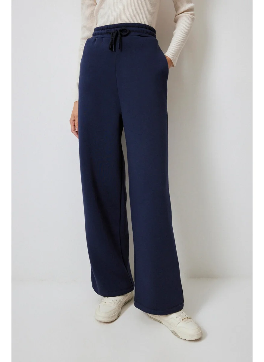 Touche Elastic Waist Raised Knitted Trousers