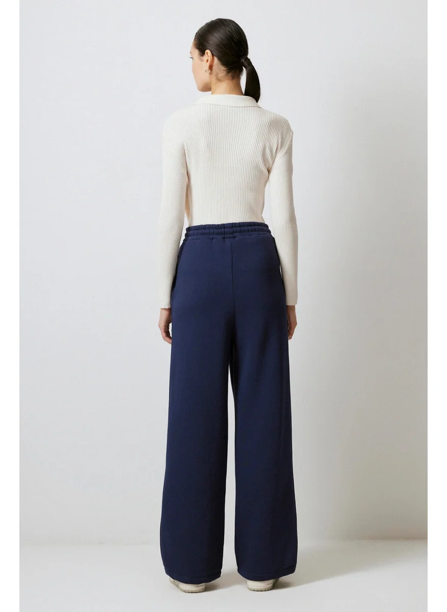 Touche Elastic Waist Raised Knitted Trousers