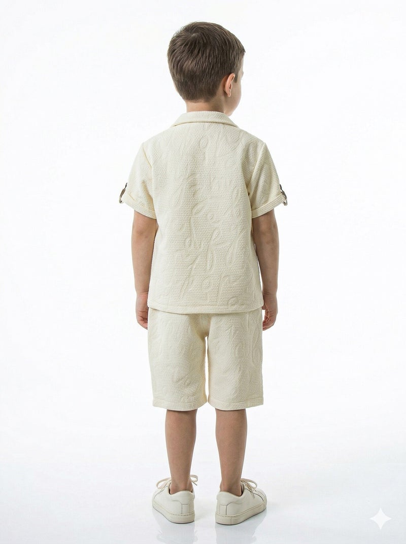 Hype Boys' two-piece summer set (shirt + shorts) for ages 1 to 5 years 6231 - Image 3