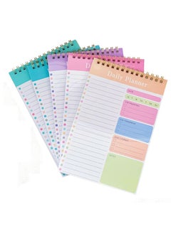 Five To-do List Notebooks - Daily Plan Notebook Without Dates, 30 Pages Torn Off, 6.5-inch X 9.8-inch Checklist Productivity Manager With Hourly Task Schedule