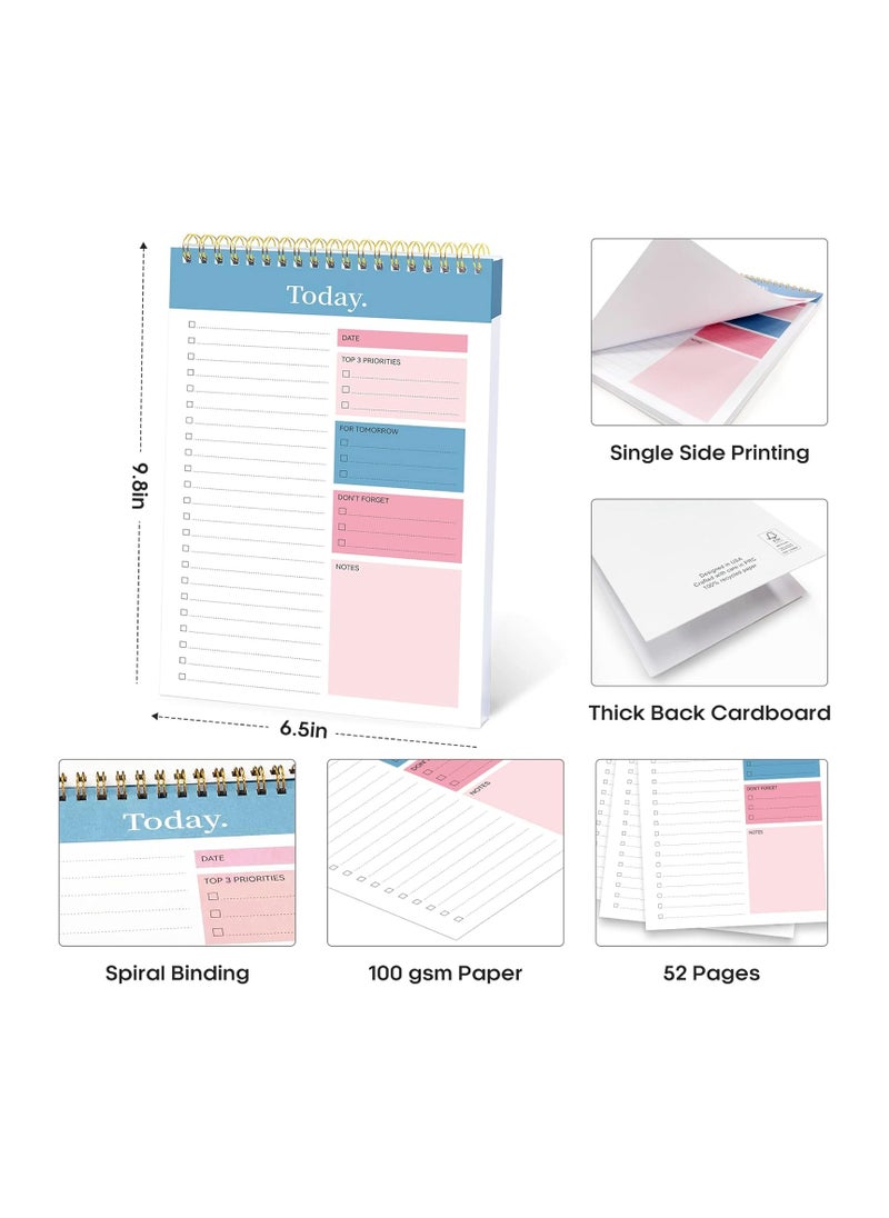 Bukela Five To-do List Notebooks - Daily Plan Notebook Without Dates, 30 Pages Torn Off, 6.5-inch X 9.8-inch Checklist Productivity Manager With Hourly Task Schedule  - Image 5
