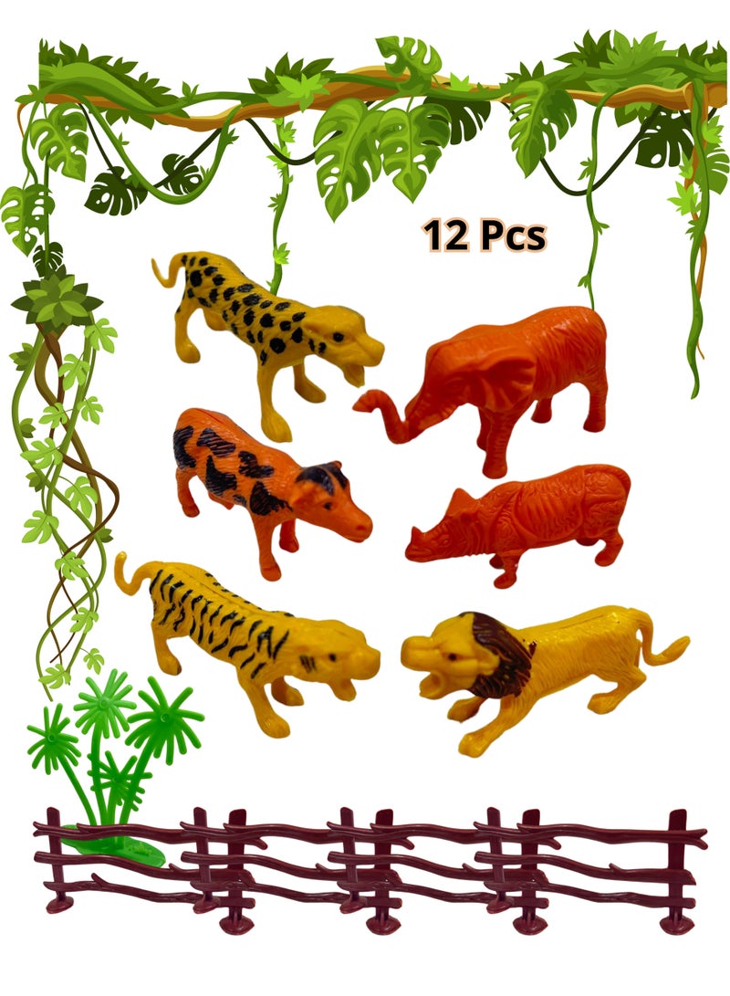 واي جيه طقم العاب مجسمات حيوانات الغابة لتشكيل غابة صغيرة لعمر 3 سنوات فما فوق - Image 2
