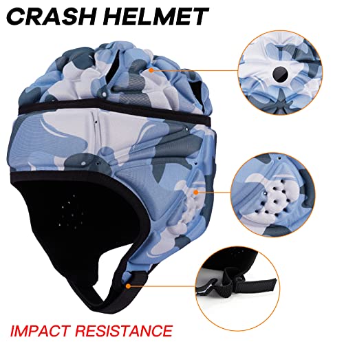 Bosgladek Football Helmet, Soft Rugby Headguards 7v7 Rugby Helmet Soft Padded Headgear Rugby Helmet Headguard Autism Special Needs Head Protection for Adults Kids - Image 2