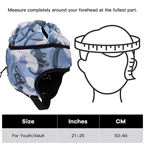 Bosgladek Football Helmet, Soft Rugby Headguards 7v7 Rugby Helmet Soft Padded Headgear Rugby Helmet Headguard Autism Special Needs Head Protection for Adults Kids - Image 4