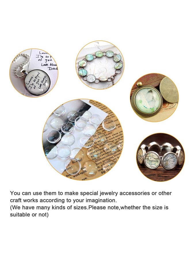 Dophee - Glass Cabochons Dome Tiles 2Pcs 50Mm Clear Round Flat Back Dome Cabochons Set For Diy Craft Photo Charms Cameo Pendants Rings Necklace And Jewelry Making - Image 1