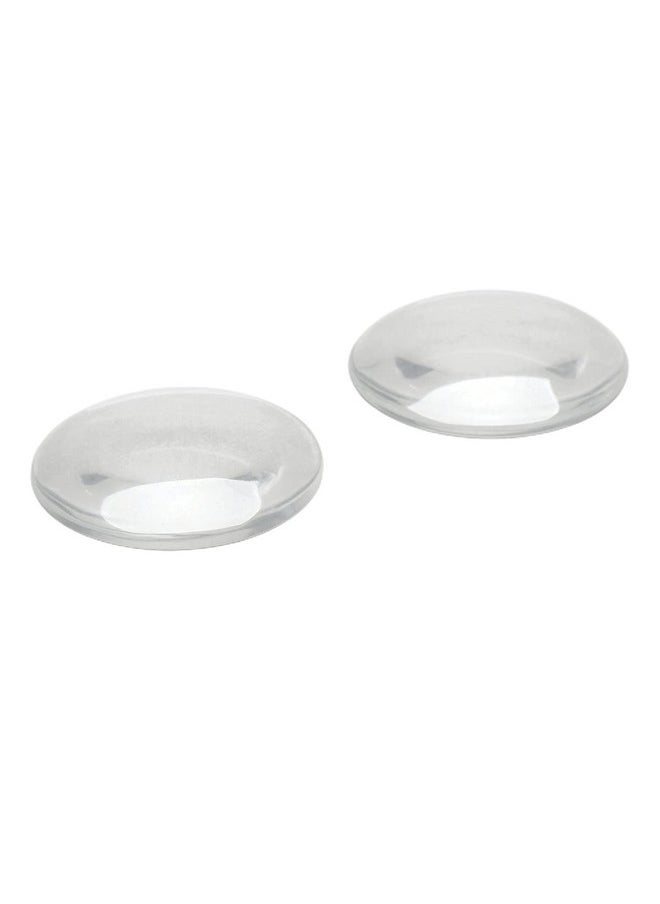 Dophee - Glass Cabochons Dome Tiles 2Pcs 50Mm Clear Round Flat Back Dome Cabochons Set For Diy Craft Photo Charms Cameo Pendants Rings Necklace And Jewelry Making - Image 1