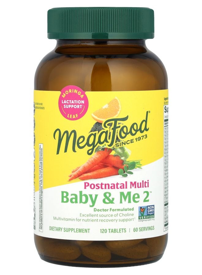 MegaFood بيبي & مي 2™ مكمل متعدد ما بعد الولادة 120 قرص