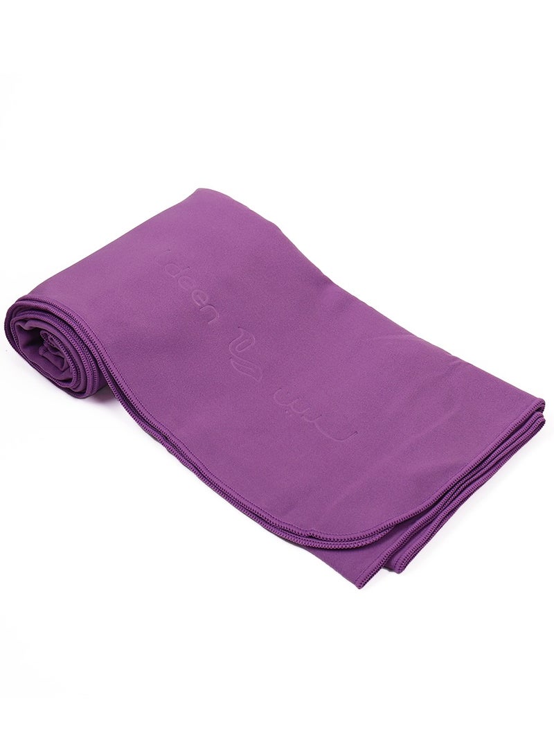 لدين منشفة الجسم المطورة (90*180 سم) بنفسجي + حقيبة - Image 1