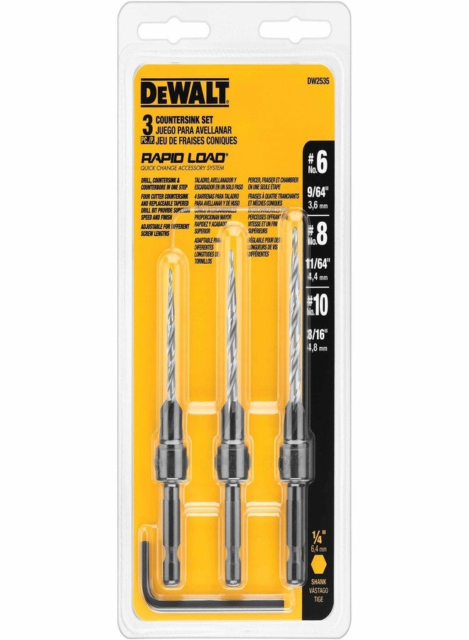 ديوالت مجموعة رؤوس مثقاب غاطسة من DEWALT رقم 6، رقم 8، رقم 10، 3 قطع (DW2535) - Image 2