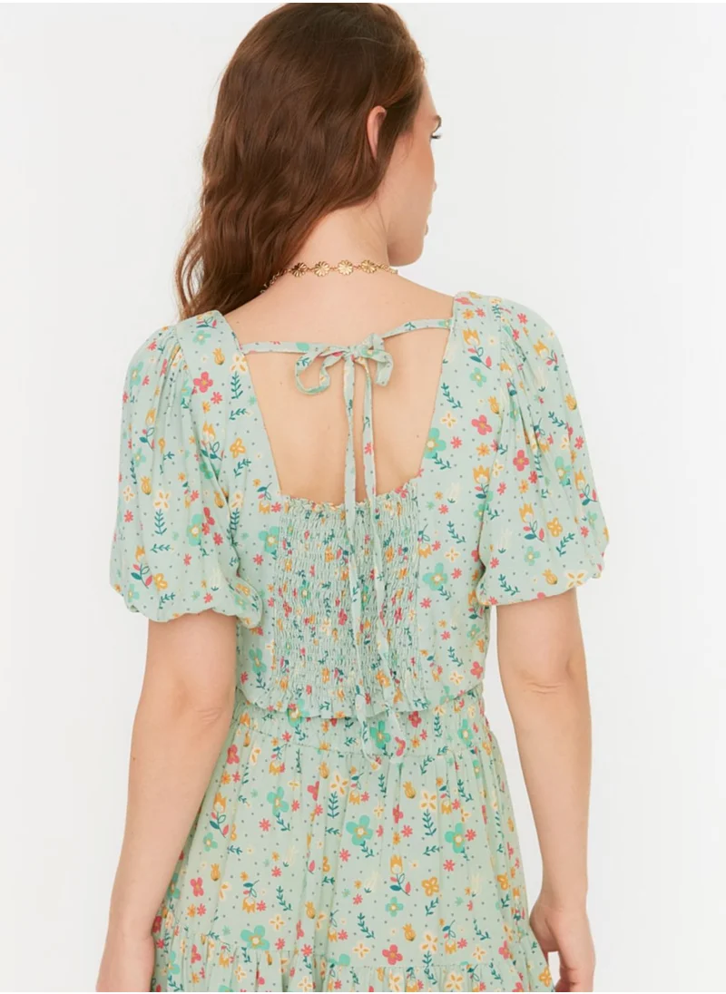trendyol Floral Print Crop Top