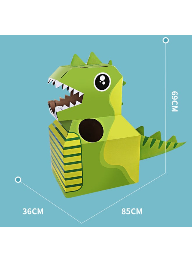 Children DIY Handmade Carton Toy Astronaut Astronaut Can Wear Performance Clothing Carton Dinosaur Science And Education Activities-Color:Large Dinosaur - Image 1