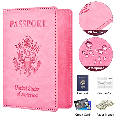 Eoehro 2Pack Passport Holder Wallet Cover Case, Travel Essentials for Women and Men - Image 4
