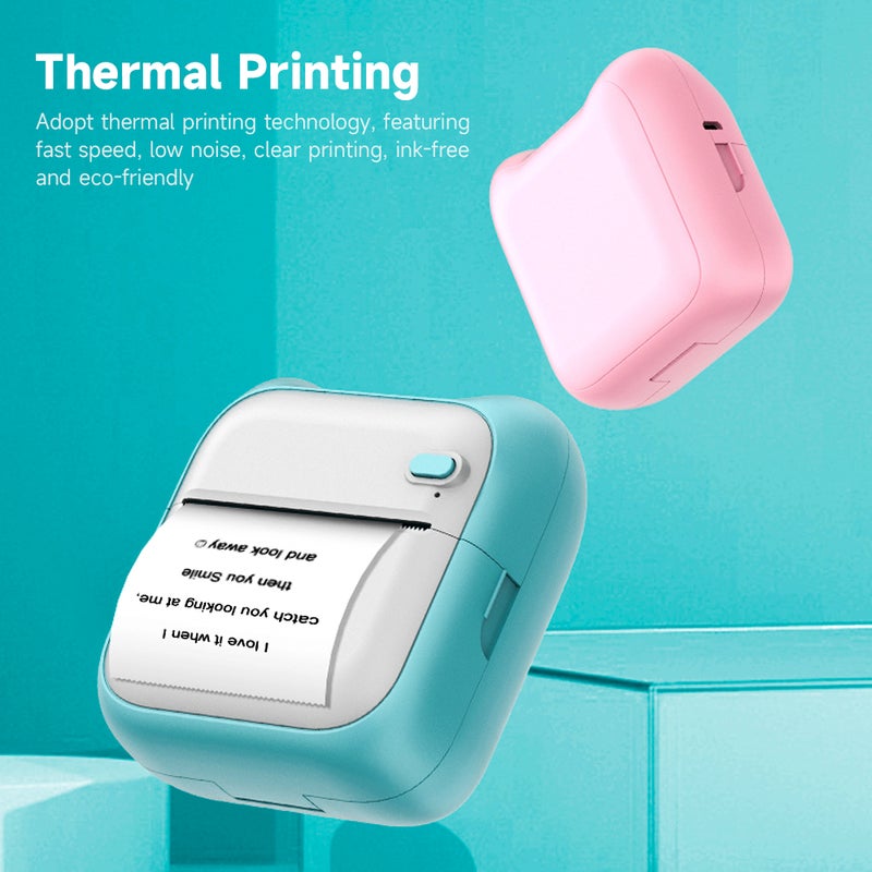 Portable Pocket-size Printer Wireless BT Thermal Printer Simple Operation Support Photo Notes Errors Text Memo Printing Pink - Image 3