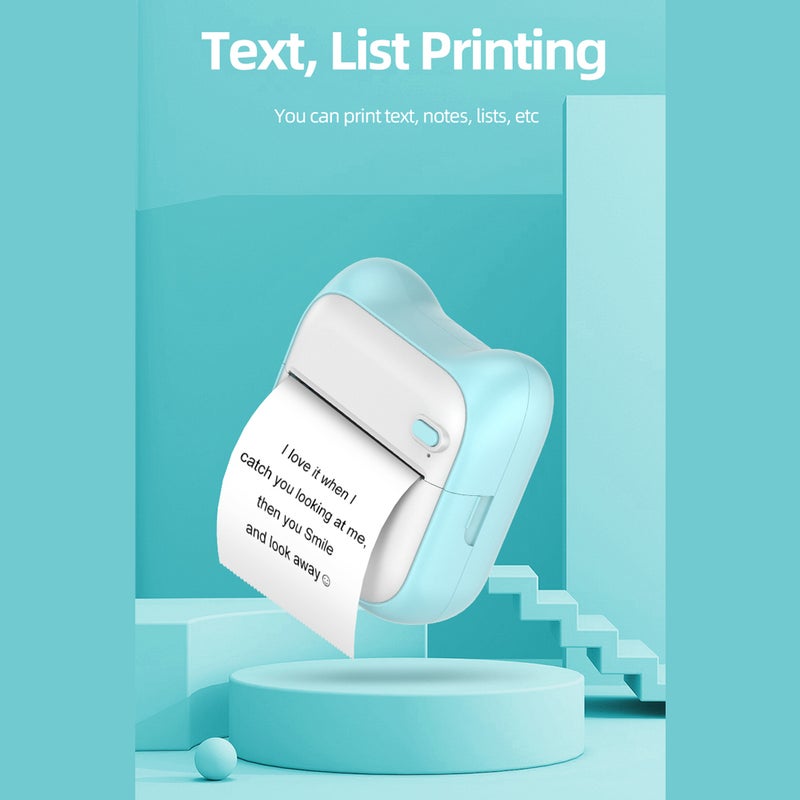 Portable Pocket-size Printer Wireless BT Thermal Printer Simple Operation Support Photo Notes Errors Text Memo Printing Pink - Image 5