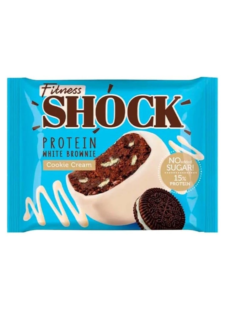 Fitness Shock Fitness Shock Protein White Brownie Cookies and Cream Flavor Pack of 10  - Image 2
